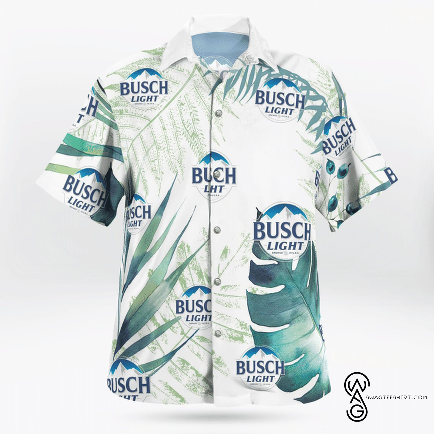 [Top Trending] Busch Light Beer Tropical Floral Busch Latte Drinking Beer Lover Beach Summer Full Printing Hawaiian Shirt